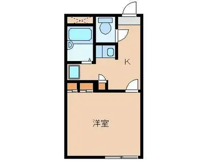 レオパレスルースト(1K/2階)の間取り写真