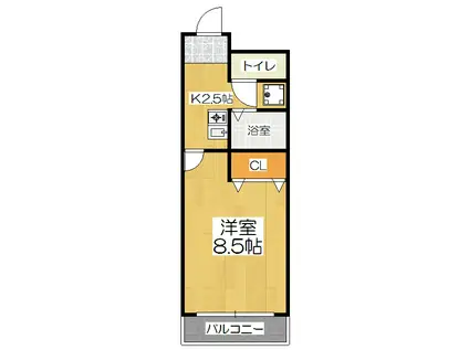 プレジール南大塚(1K/1階)の間取り写真