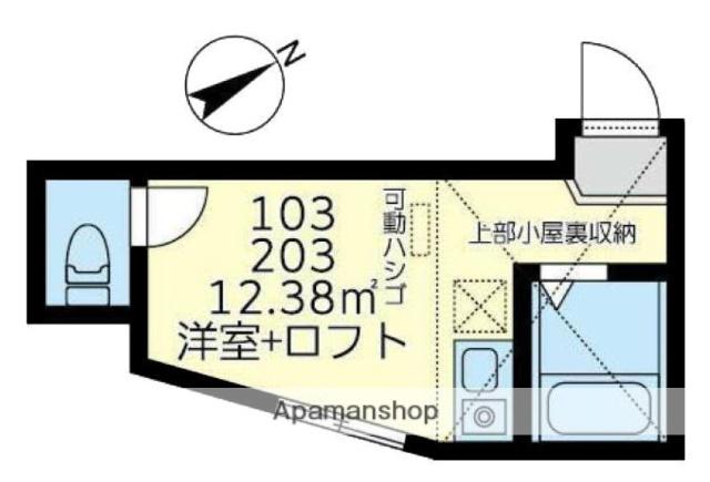 ユナイト追浜ビリーブラント(ワンルーム/1階)の間取り写真