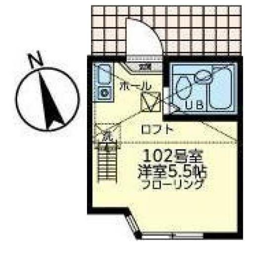 ユナイト南太田ケリースレーター(ワンルーム/1階)の間取り写真