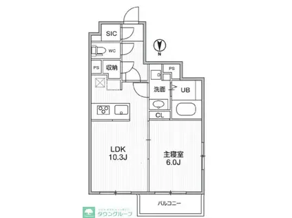 THE PALMS MUSE 新江古田(1LDK/4階)の間取り写真