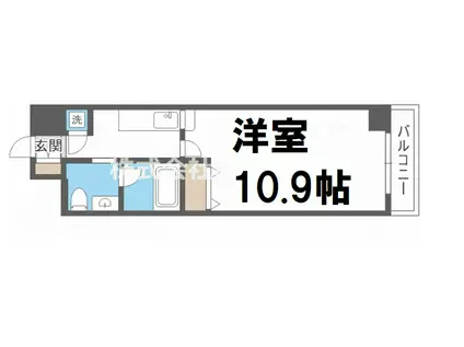 シティヒルズ安堂寺(1K/9階)の間取り写真