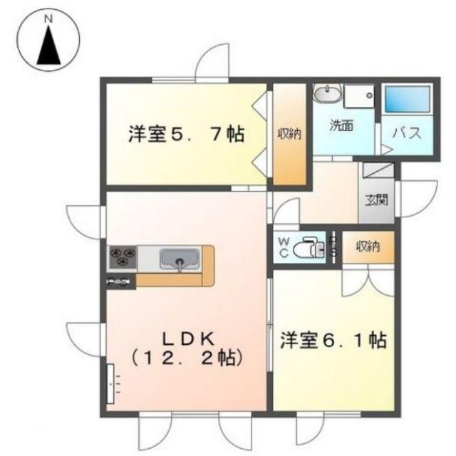 ABISTA(2LDK/2階)の間取り写真
