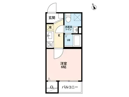 アンフィニ・コート黒川(1K/3階)の間取り写真