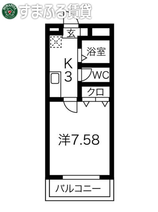 COMFORT PLACE(1K/2階)の間取り写真