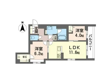 シャーメゾン ヴェール(2LDK/3階)の間取り写真