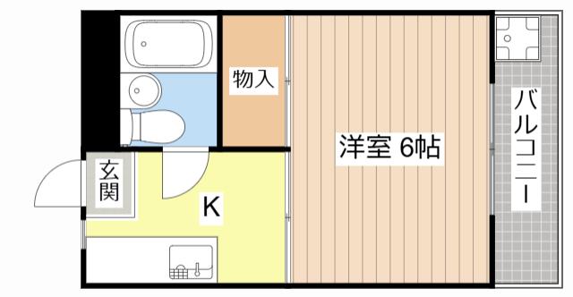コーポヒマラヤ(1K/2階)の間取り写真