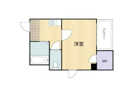 ノールプレール新町(1K/2階)の間取り写真