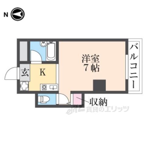エミネンスコート瀬田(1K/8階)の間取り写真