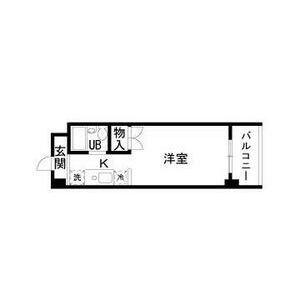 ノーサレンダー(ワンルーム/2階)の間取り写真