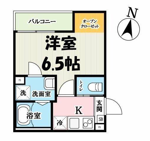 キャメル獨協大学前4(1K/2階)の間取り写真