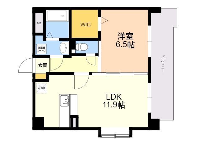 グランドゥール27(1LDK/8階)の間取り写真
