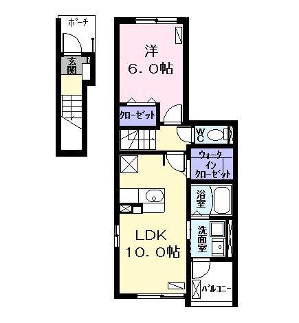 S・S フローラセゾン I(1LDK/2階)の間取り写真
