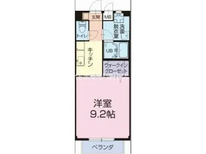 セントーレ上原(1K/1階)の間取り写真