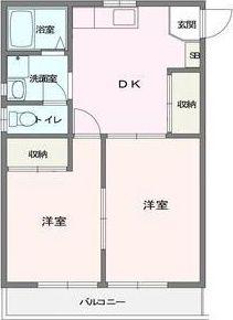 コンフォート・YOU(2DK/3階)の間取り写真