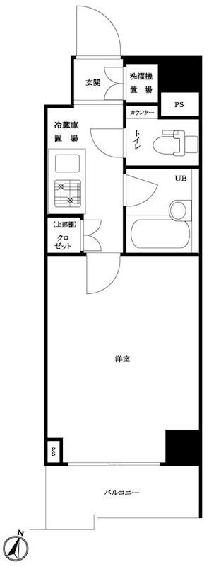 ルーブル大森山王弐番館(1K/3階)の間取り写真