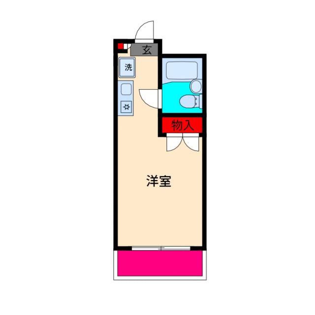 ドムール平塚第3(ワンルーム/4階)の間取り写真