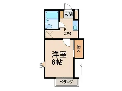 ジョイフル24(1K/2階)の間取り写真