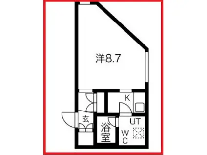 ルーデンス王子(1K/3階)の間取り写真