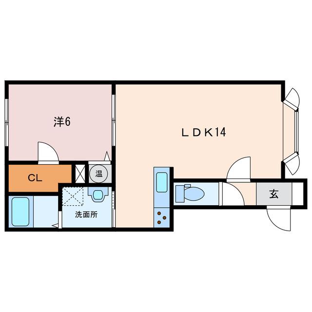 クリークビレッジIII(1LDK/1階)の間取り写真