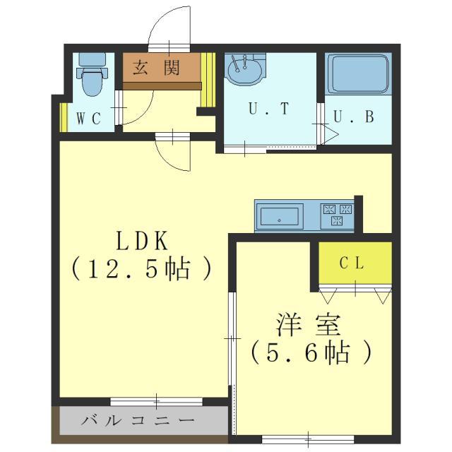 LE CHAT NOIRII ル シャノワールII(1LDK/3階)の間取り写真