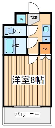 林マンション(1K/2階)の間取り写真