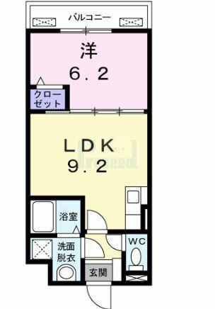 セレッソ 和 II(1LDK/1階)の間取り写真