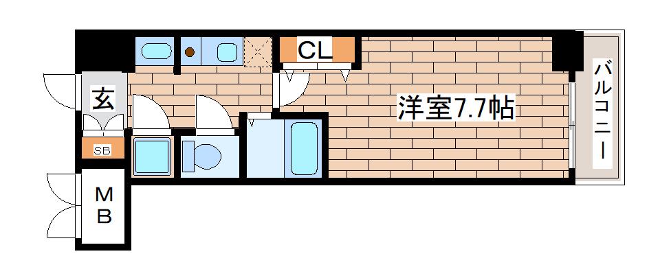 STATIONCOURT ノース(1K/2階)の間取り写真