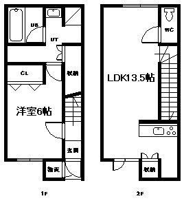 BUENA VISTA UNO(1LDK/1階)の間取り写真