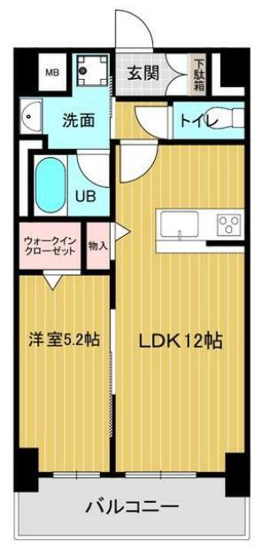 ルーチェⅤ(1LDK/1階)の間取り写真