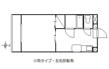 エクセレント緑(1K/2階)の間取り写真