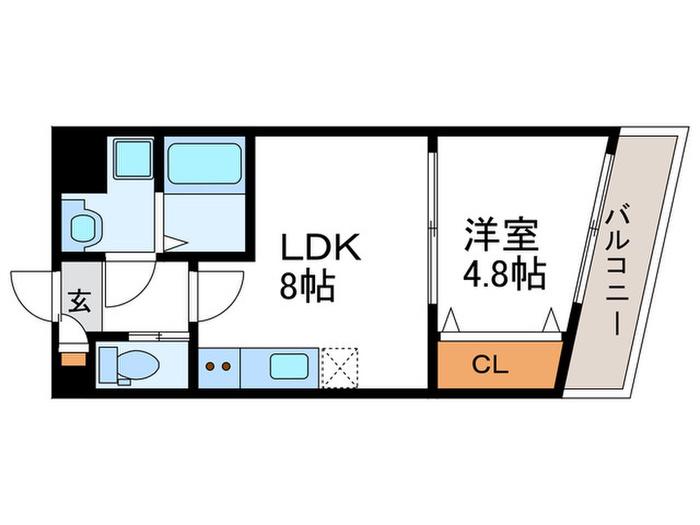ARCA嵯峨嵐山(1LDK/2階)の間取り写真