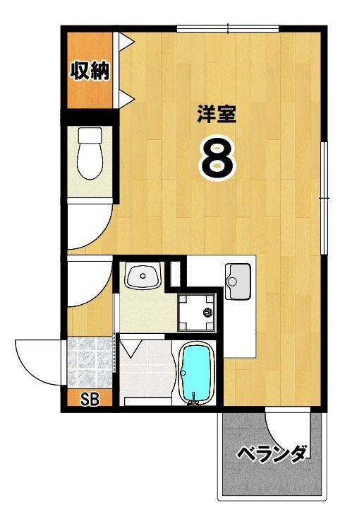 一乗寺北大丸町計画(ワンルーム/1階)の間取り写真