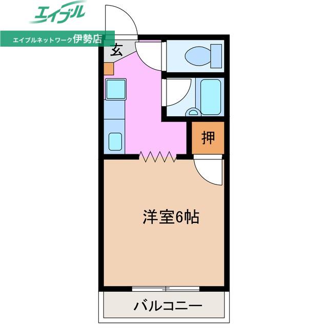 サープラス喜久屋 1(1K/1階)の間取り写真