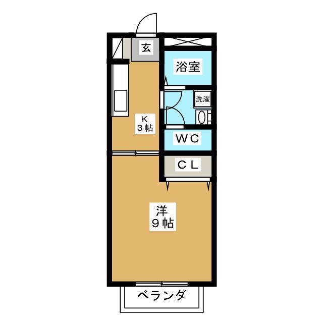 コーポ煌 2号館(1K/2階)の間取り写真