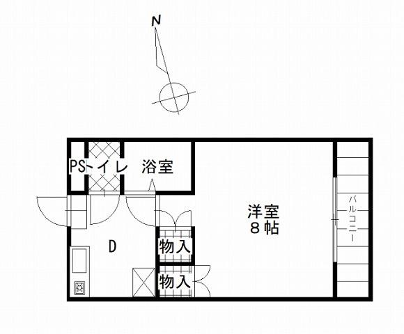 パル81(1K/3階)の間取り写真