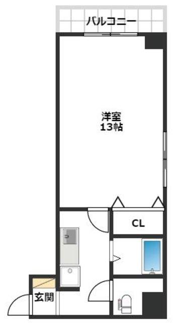 いわき6番館(1K/7階)の間取り写真