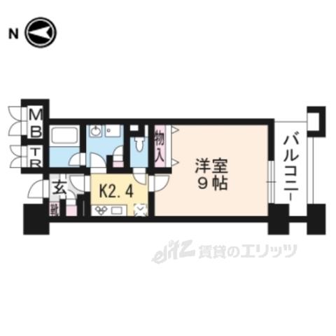 パインフィールド洛東(1K/4階)の間取り写真