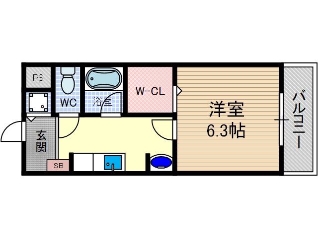 アプライズ(1K/3階)の間取り写真