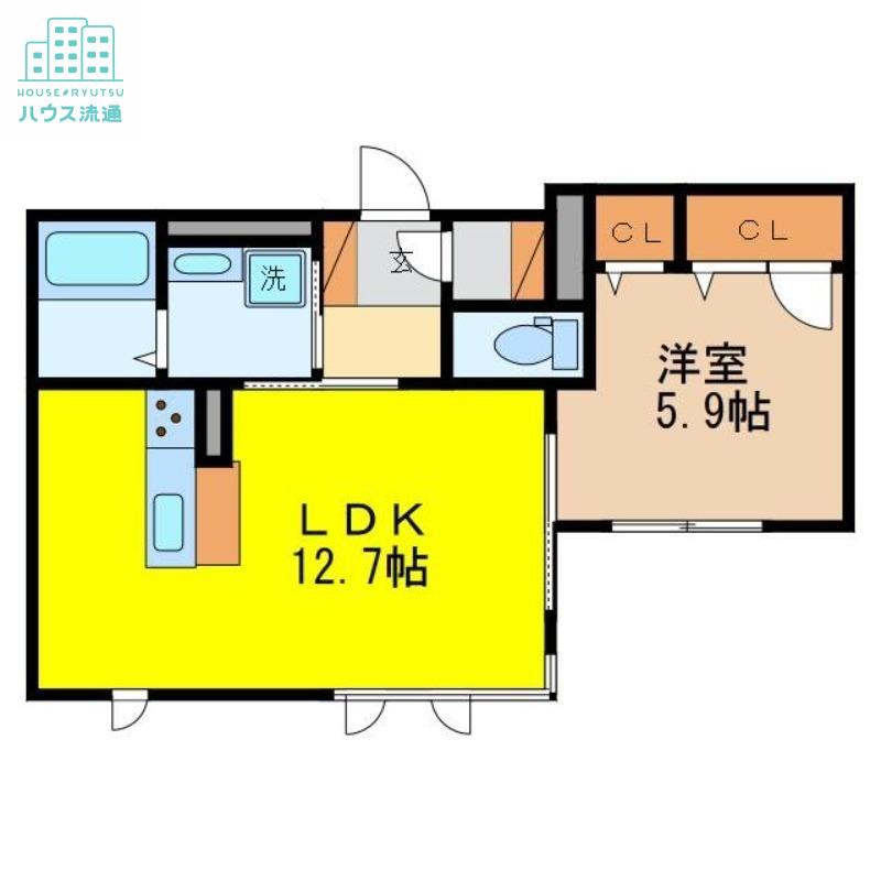エルシード(1LDK/1階)の間取り写真