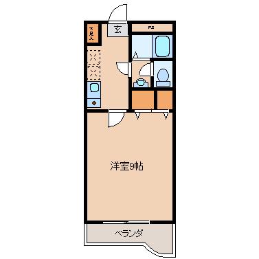 ファーストハイツ多賀(1K/1階)の間取り写真