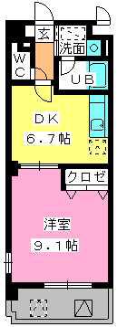 第5高島コーポ(1DK/3階)の間取り写真