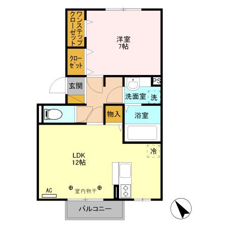 フレシール(1LDK/3階)の間取り写真