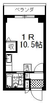 ドミール新橋(ワンルーム/3階)の間取り写真