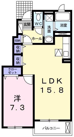 南海泉北線 深井駅 徒歩18分 2階建 築14年(1LDK/1階)の間取り写真