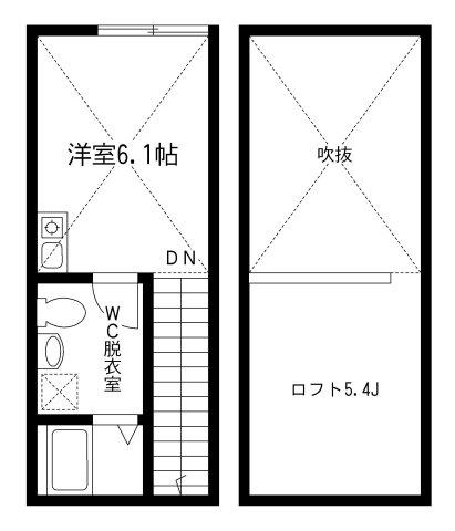 RESIDENCE KAI C-108(ワンルーム/2階)の間取り写真