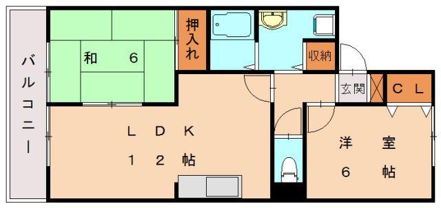セジュールエスポワール(2LDK/2階)の間取り写真