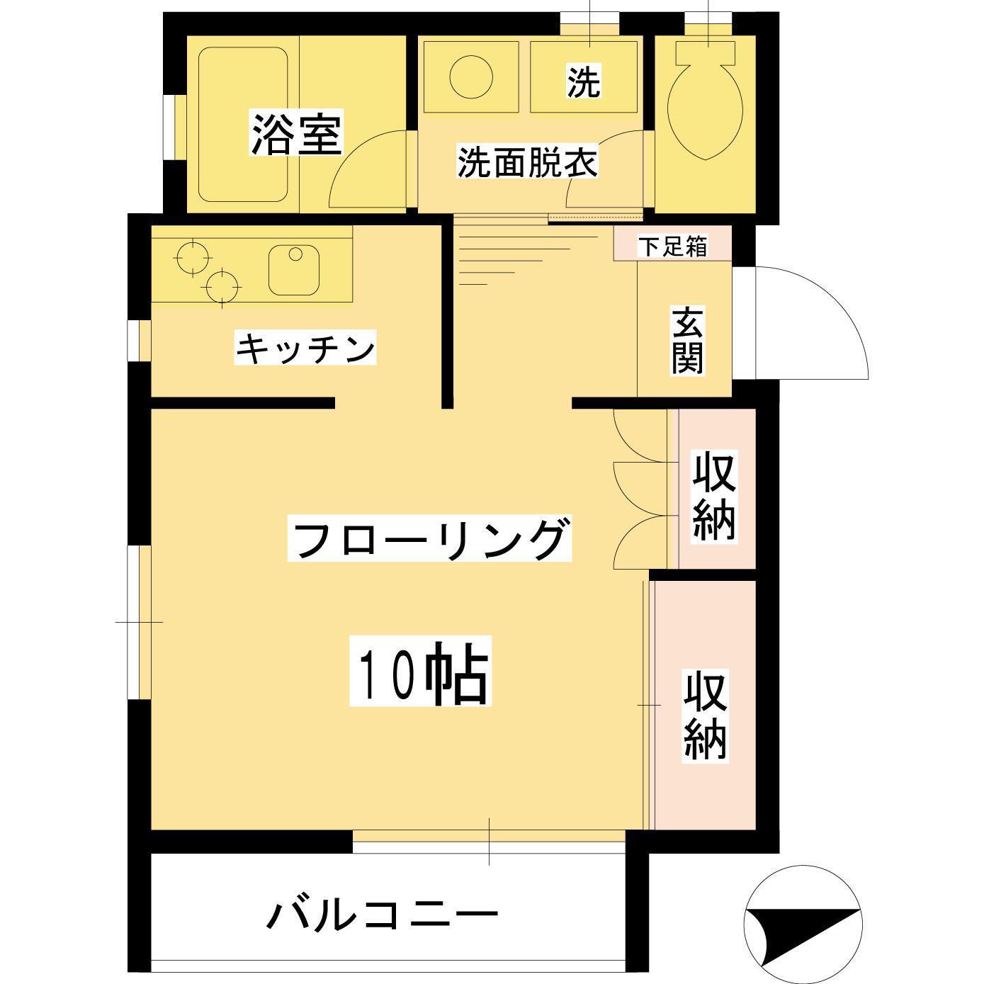 モンガル96(ワンルーム/2階)の間取り写真