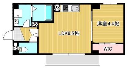 PREMIUM PEARL 塚本(1LDK/1階)の間取り写真