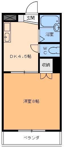 レジデンス大森PARTII(1DK/1階)の間取り写真